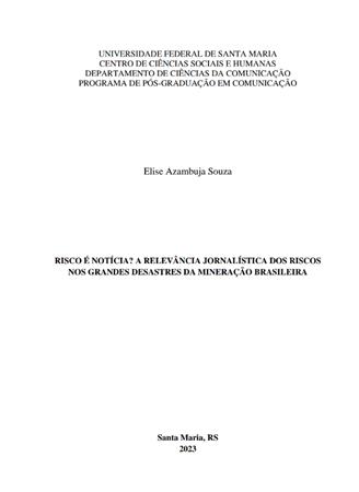 Risco � not�cia?A relev�ncia[...]