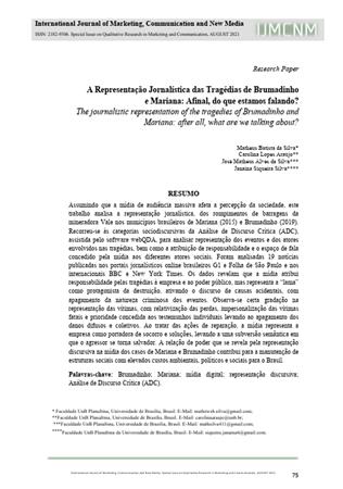 A Representa��o Jornal�stica[...]