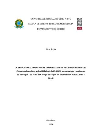 A responsabilidade penal do [...]