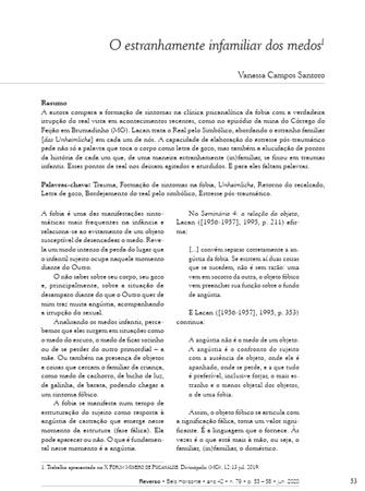 O estranhamente infamiliar d[...]