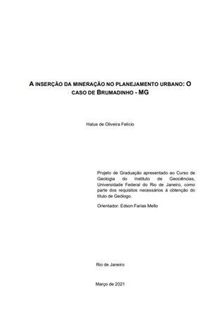 A insero da minerao no p[...]