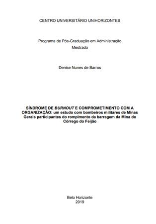 S�ndrome de Burnout e compro[...]