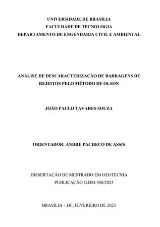 An�lise de descaracteriza��o[...]