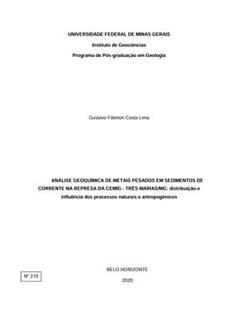 An�lise geoqu�mica de metais[...]