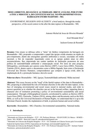 MEIO AMBIENTE, RELIGI�O E AL[...]