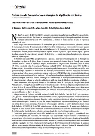 O desastre de Brumadinho e a[...]