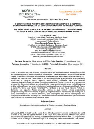 O direito ao meio ambiente e[...]