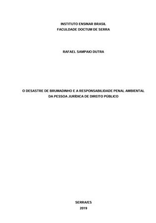 O DESASTRE DE BRUMADINHO E A[...]