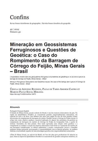 Minerao em geossistemas fe[...]