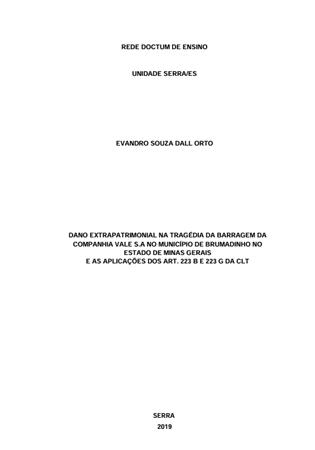 DANO EXTRAPATRIMONIAL NA TRA[...]