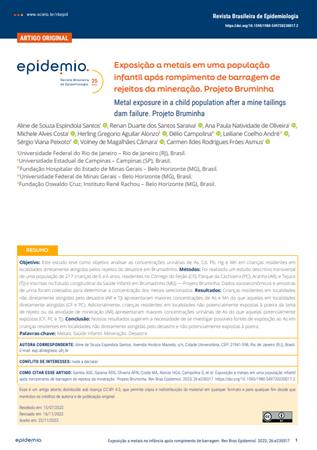 Exposi��o a metais em uma po[...]