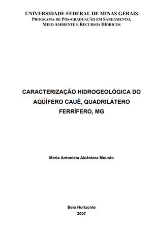 Caracteriza��o hidrogeol�gic[...]