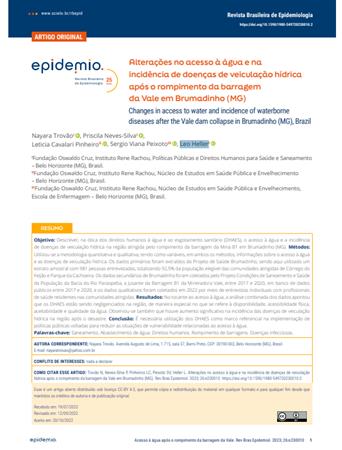 Alteraes no acesso  gua [...]