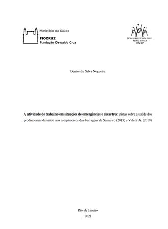 A atividade de trabalho em s[...]