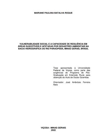 Vulnerabilidade Social e a C[...]