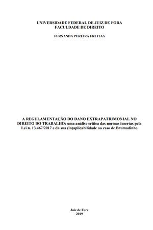 A regulamenta��o do dano ext[...]