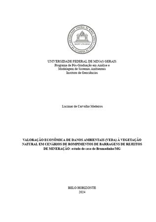 Valora��o Econ�mica de Danos[...]